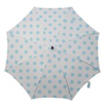 Polka Dots - Light Blue on White Hook Handle Umbrella (Small)