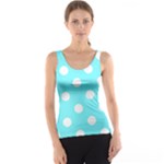 Polka Dots - White on Electric Blue Tank Top