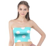 Polka Dots - White on Electric Blue Tube Top