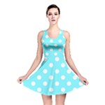 Polka Dots - White on Electric Blue Reversible Skater Dress