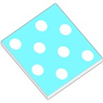 Polka Dots - White on Electric Blue Small Memo Pads