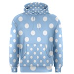 Polka Dots - White on Baby Blue Men s Pullover Hoodie