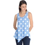 Polka Dots - White on Baby Blue Sleeveless Tunic