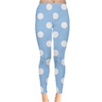 Polka Dots - White on Baby Blue Women s Leggings
