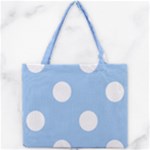 Polka Dots - White on Baby Blue Mini Tote Bag