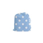 Polka Dots - White on Baby Blue Drawstring Pouch (XS)