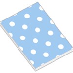 Polka Dots - White on Baby Blue Large Memo Pads