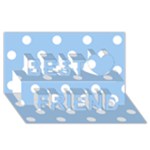 Polka Dots - White on Baby Blue Best Friends 3D Greeting Card (8x4)