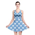 Polka Dots - White on Iceberg Blue Reversible Skater Dress