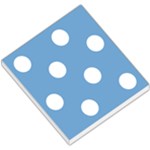 Polka Dots - White on Iceberg Blue Small Memo Pads