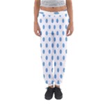 Polka Dots - Iceberg Blue on White Women s Jogger Sweatpants