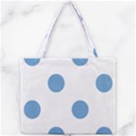 Polka Dots - Iceberg Blue on White Mini Tote Bag