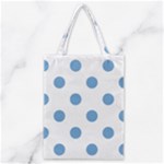 Polka Dots - Iceberg Blue on White Classic Tote Bag