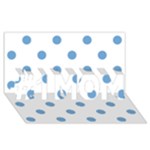 Polka Dots - Iceberg Blue on White #1 MOM 3D Greeting Cards (8x4)