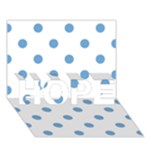 Polka Dots - Iceberg Blue on White HOPE 3D Greeting Card (7x5)