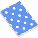 Polka Dots - White on Cornflower Blue Large Memo Pads