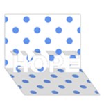 Polka Dots - Cornflower Blue on White HOPE 3D Greeting Card (7x5)