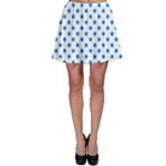 Polka Dots - Dodger Blue on White Skater Skirt