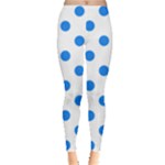 Polka Dots - Dodger Blue on White Women s Leggings