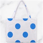 Polka Dots - Dodger Blue on White Mini Tote Bag