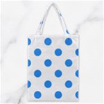 Polka Dots - Dodger Blue on White Classic Tote Bag