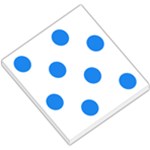 Polka Dots - Dodger Blue on White Small Memo Pads