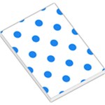 Polka Dots - Dodger Blue on White Large Memo Pads
