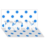 Polka Dots - Dodger Blue on White BEST SIS 3D Greeting Card (8x4)