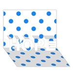 Polka Dots - Dodger Blue on White HOPE 3D Greeting Card (7x5)
