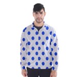 Polka Dots - Royal Blue on White Wind Breaker (Men)