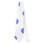 Polka Dots - Royal Blue on White Necktie (One Side)