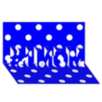 Polka Dots - White on Blue #1 MOM 3D Greeting Cards (8x4)