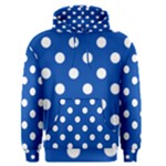 Polka Dots - White on Cobalt Blue Men s Pullover Hoodie