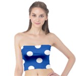 Polka Dots - White on Cobalt Blue Tube Top
