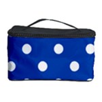 Polka Dots - White on Cobalt Blue Cosmetic Storage Case