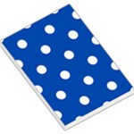 Polka Dots - White on Cobalt Blue Large Memo Pads