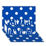 Polka Dots - White on Cobalt Blue YOU ARE INVITED 3D Greeting Card (7x5)