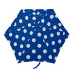 Polka Dots - White on Cobalt Blue Mini Umbrella