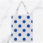 Polka Dots - Cobalt Blue on White Classic Tote Bag