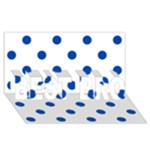 Polka Dots - Cobalt Blue on White BEST BRO 3D Greeting Card (8x4)