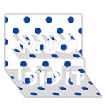 Polka Dots - Cobalt Blue on White You Did It 3D Greeting Card (7x5)