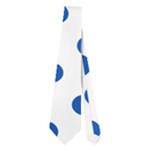 Polka Dots - Cobalt Blue on White Necktie (Two Side)