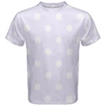 Polka Dots - White on Pastel Violet Men s Cotton Tee