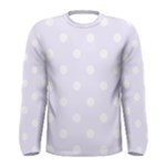 Polka Dots - White on Pastel Violet Men s Long Sleeve T-shirt