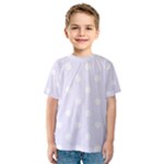Polka Dots - White on Pastel Violet Kid s Sport Mesh Tee