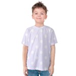 Polka Dots - White on Pastel Violet Kid s Cotton Tee