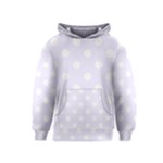 Polka Dots - White on Pastel Violet Kid s Pullover Hoodie