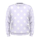 Polka Dots - White on Pastel Violet Men s Sweatshirt