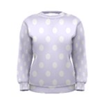 Polka Dots - White on Pastel Violet Women s Sweatshirt