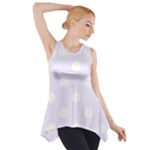 Polka Dots - White on Pastel Violet Side Drop Tank Tunic